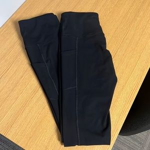 2 pack black leggings w/ pockets